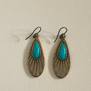 Lucky Brand Turquoise Drop Earrings